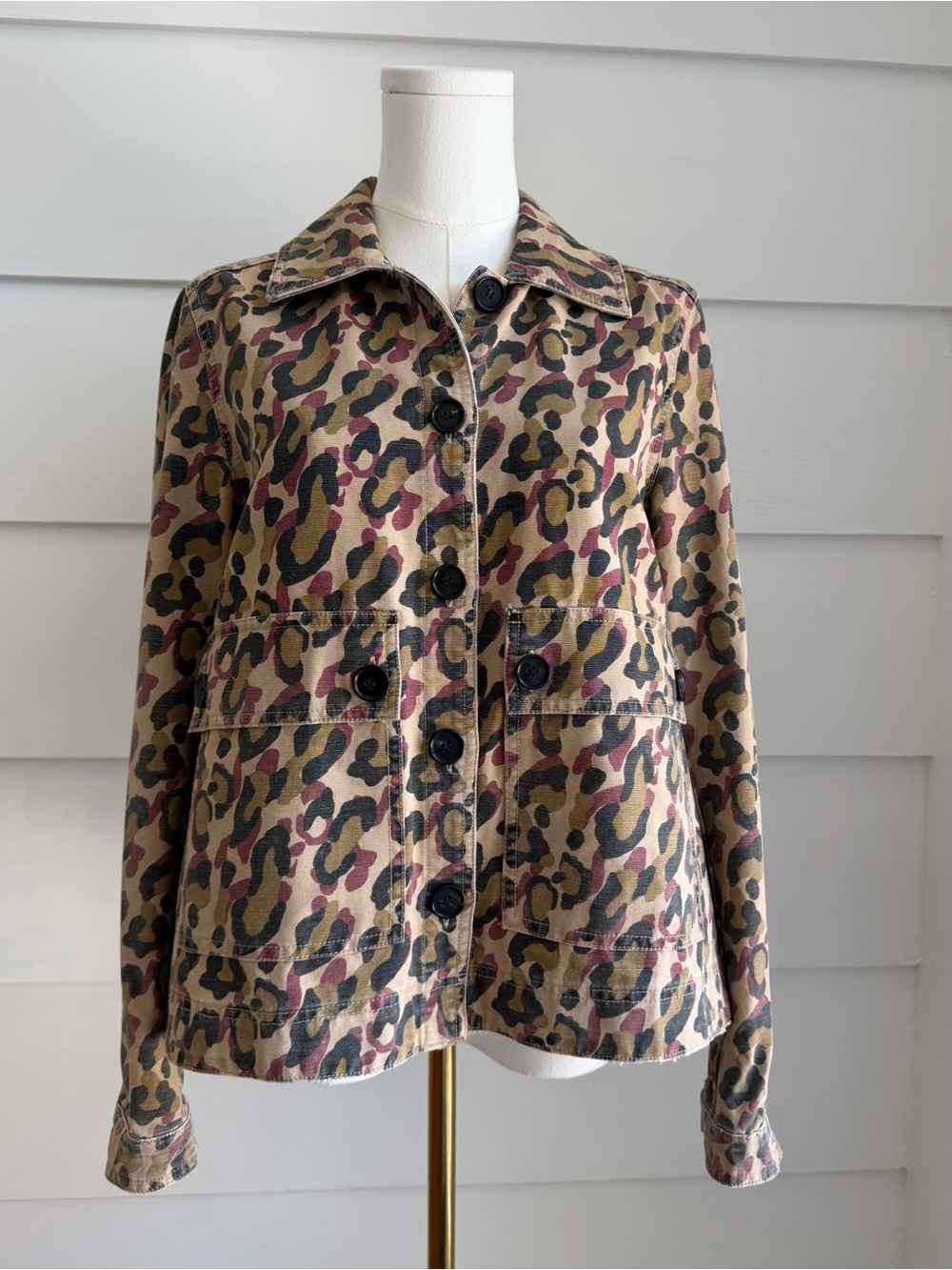 Veronica Beard Mercer Leopard Print Jacket size S